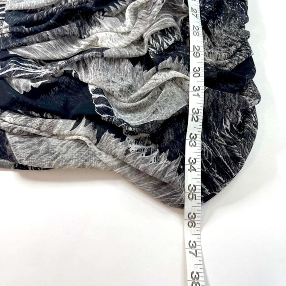 BCBGMaxAzria Roxanne Ruched Abstract Asymmetrical Dress - Picture 14 of 15